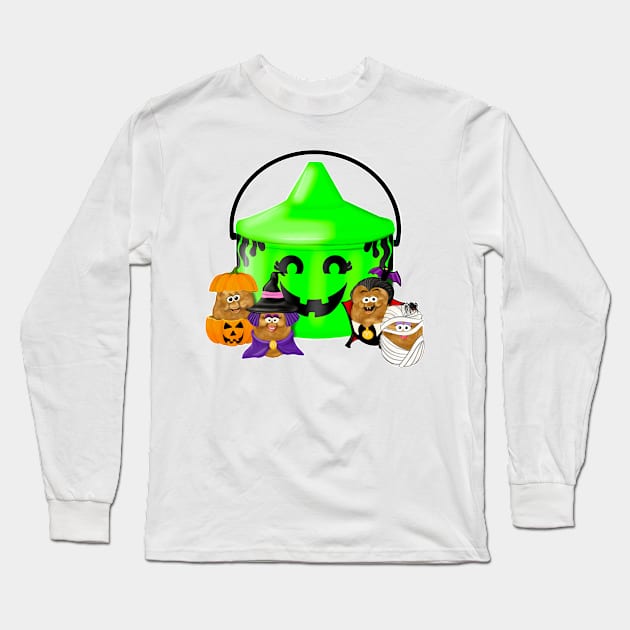 Halloween Nuggets Long Sleeve T-Shirt by KataMartArt